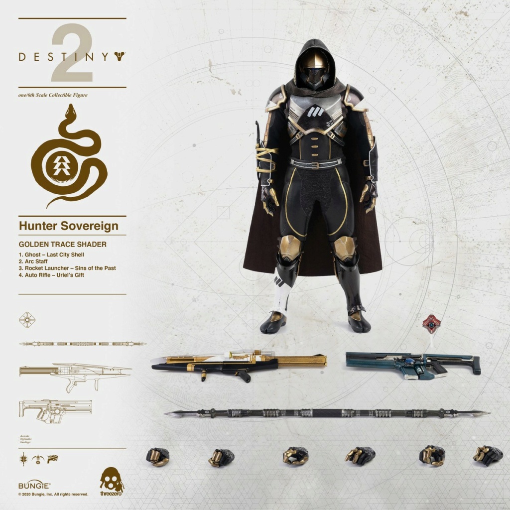 ThreeZero - NEW PRODUCT: Threezero: 1/6 "Destiny 2"-Hunter action figure CALUS'S SELECTED / GOLDEN TRACE color matching 18570610