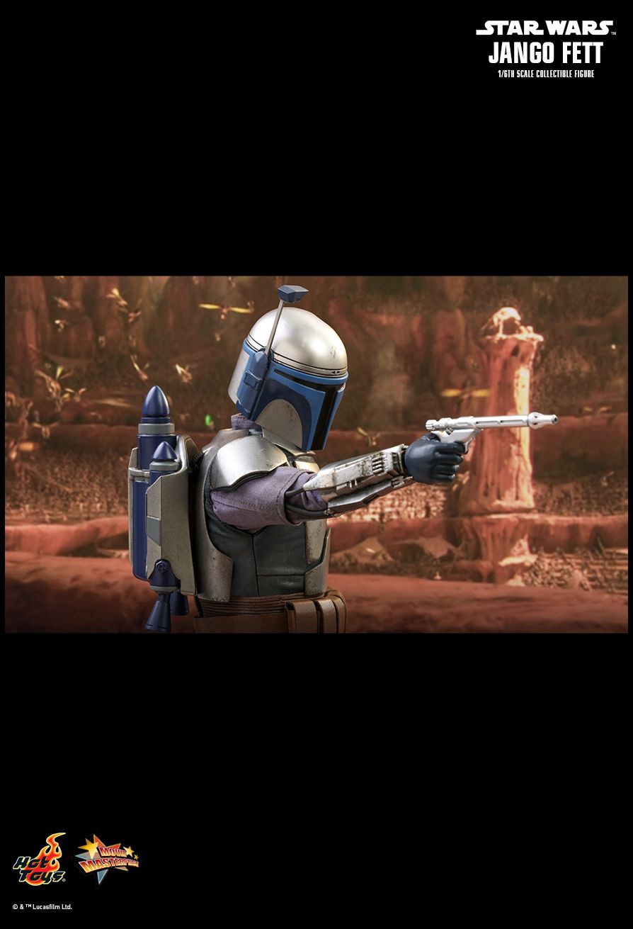 NEW PRODUCT: HOT TOYS: STAR WARS EPISODE II: ATTACK OF THE CLONES™ JANGO FETT™ 1/6TH SCALE COLLECTIBLE FIGURE 19163