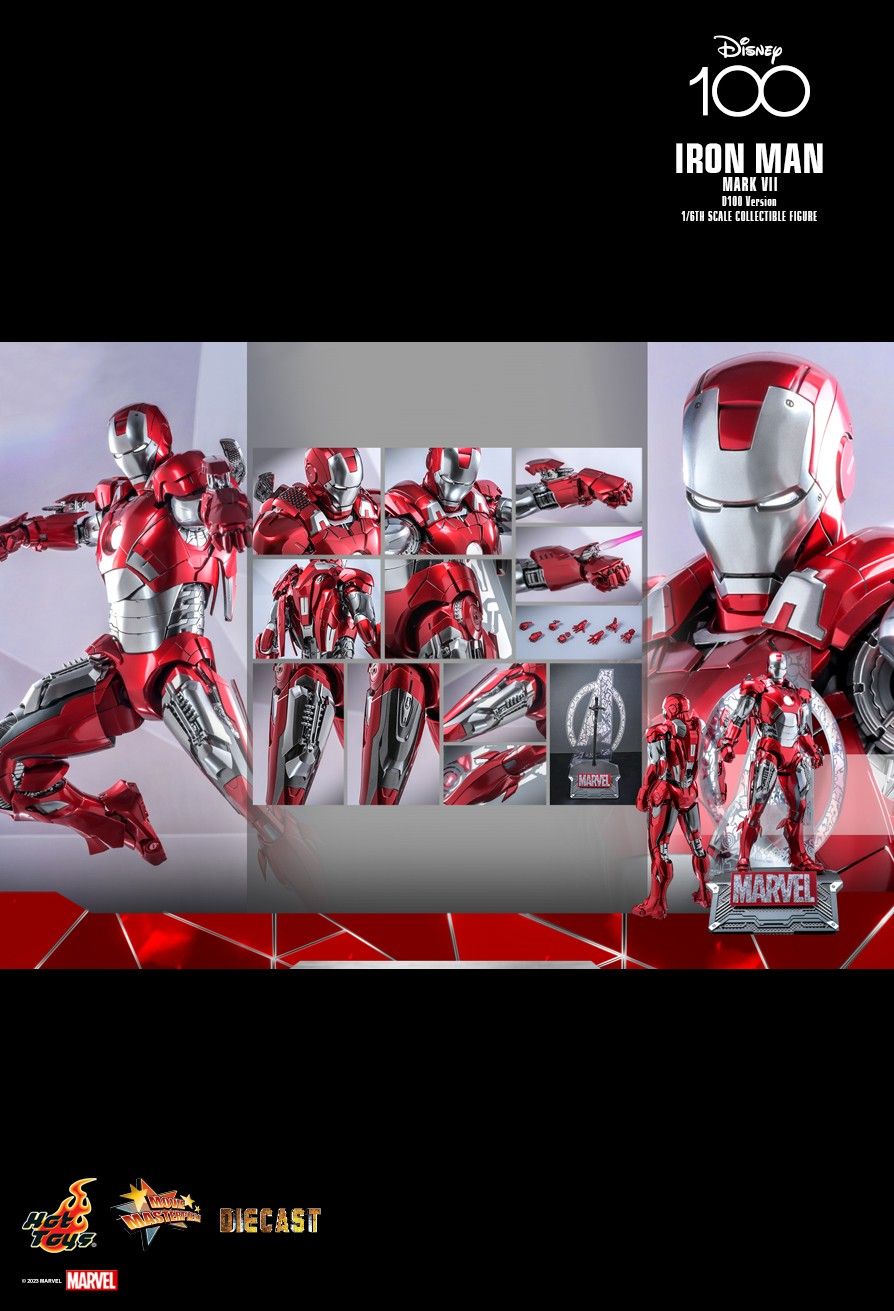 marvel - NEW PRODUCT: HOT TOYS: DISNEY 100: IRON MAN MARK VII (D100 VERSION) 1/6TH SCALE COLLECTIBLE FIGURE 19290