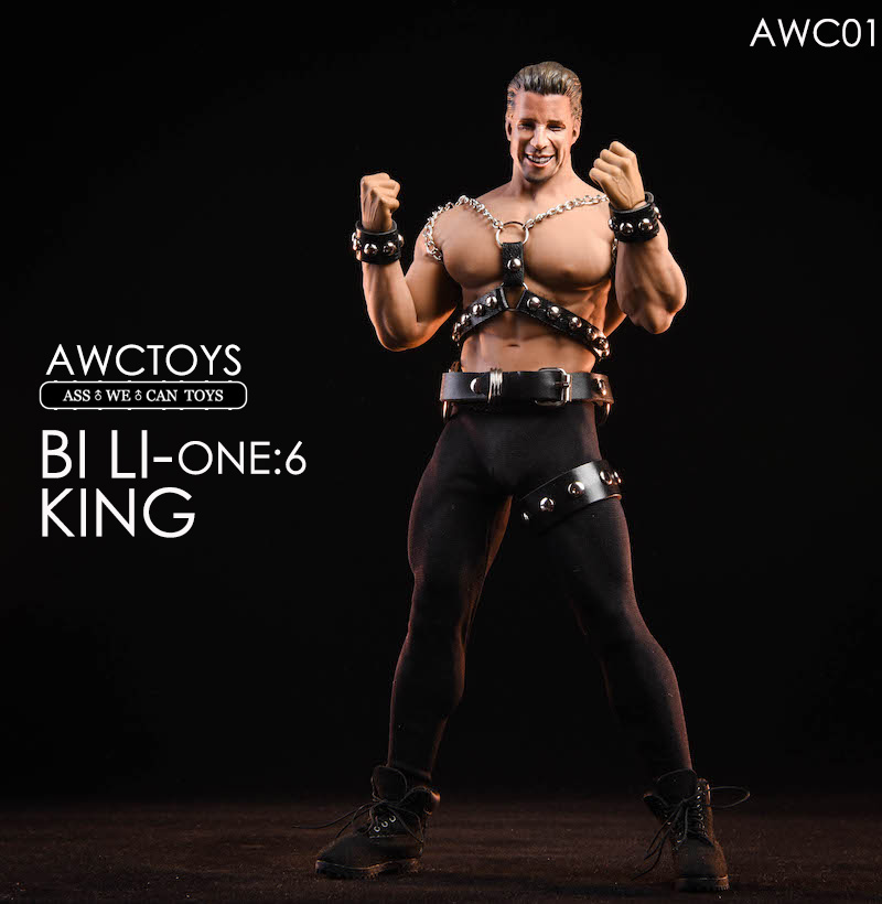 NEW PRODUCT: AWCTOYS: 1/6 Bi Li King Billy King Muscle Man's Head Carving Accessories Kit (NO NUDITY, BUT POSSIBLE NSFW) 19343911