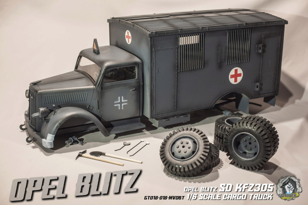 NEW PRODUCT: GO-TRUCK: [GT-018-018-MVOBTAG] 1/6 Opel Blitz Truck Sd.Kfz.305 Ambulance & [GT-018-018-MVOBTCG] 1/6 Opel Blitz Truck Sd.Kfz.305 Cargo 1943