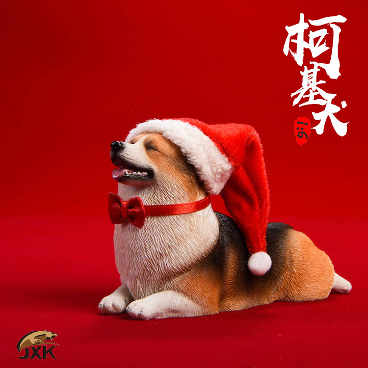 Dog - NEW PRODUCT: JxK Studio New: 1/6 Soldier Animals - Amazing Corgi Dogs (Jxk008) - Christmas Hat 20011611