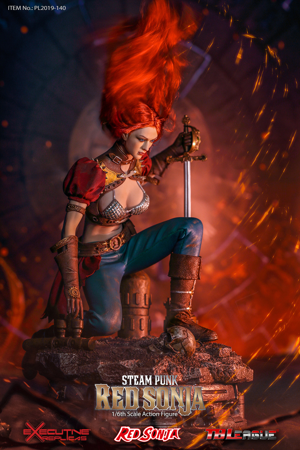 Steampunk - NEW PRODUCT: TBLeague: 1/6 Steam Punk - Red Sonja / Queen Excalibur [punk version] PL2019-140-A/B 20192110