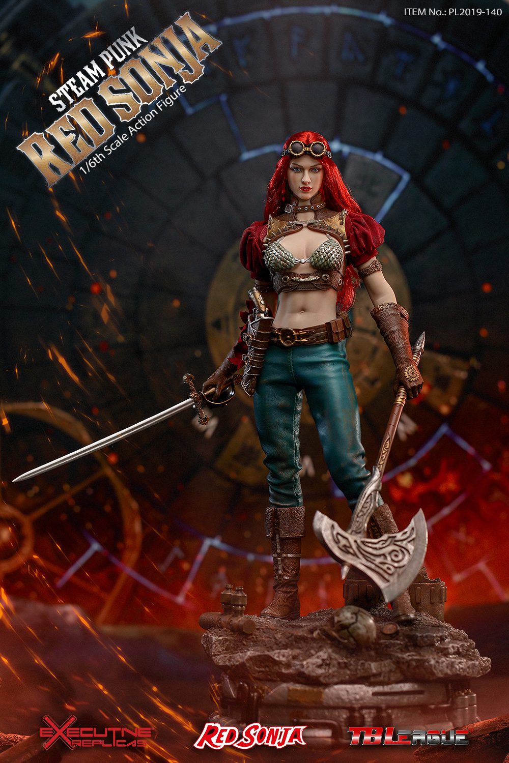 fantasy - NEW PRODUCT: TBLeague: 1/6 Steam Punk - Red Sonja / Queen Excalibur [punk version] PL2019-140-A/B 20192411