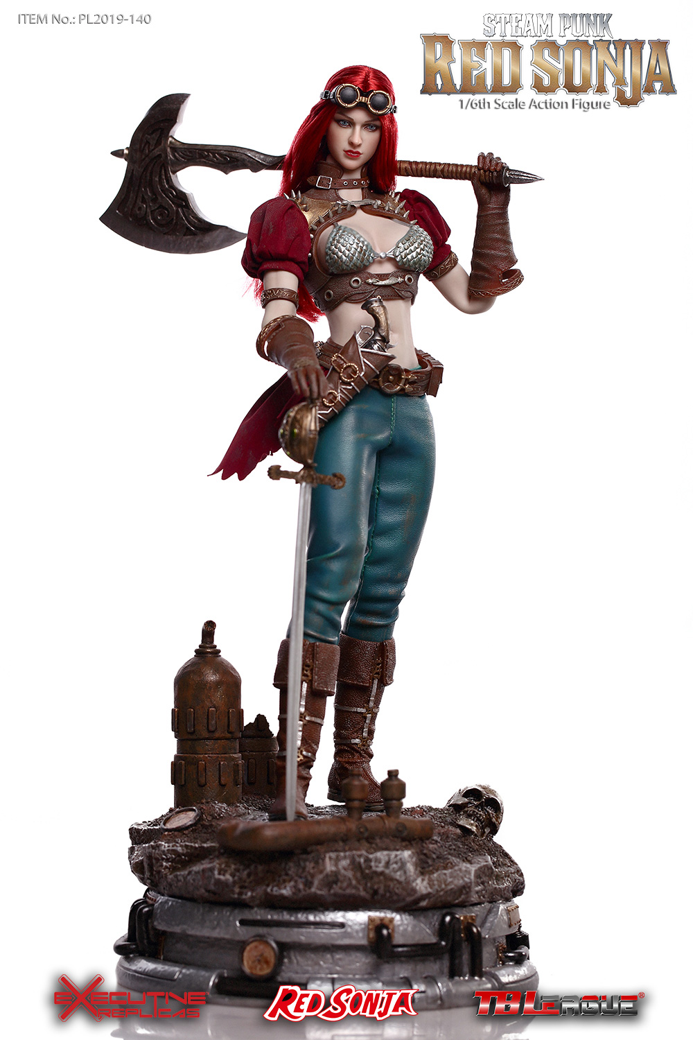 fantasy - NEW PRODUCT: TBLeague: 1/6 Steam Punk - Red Sonja / Queen Excalibur [punk version] PL2019-140-A/B 20192710