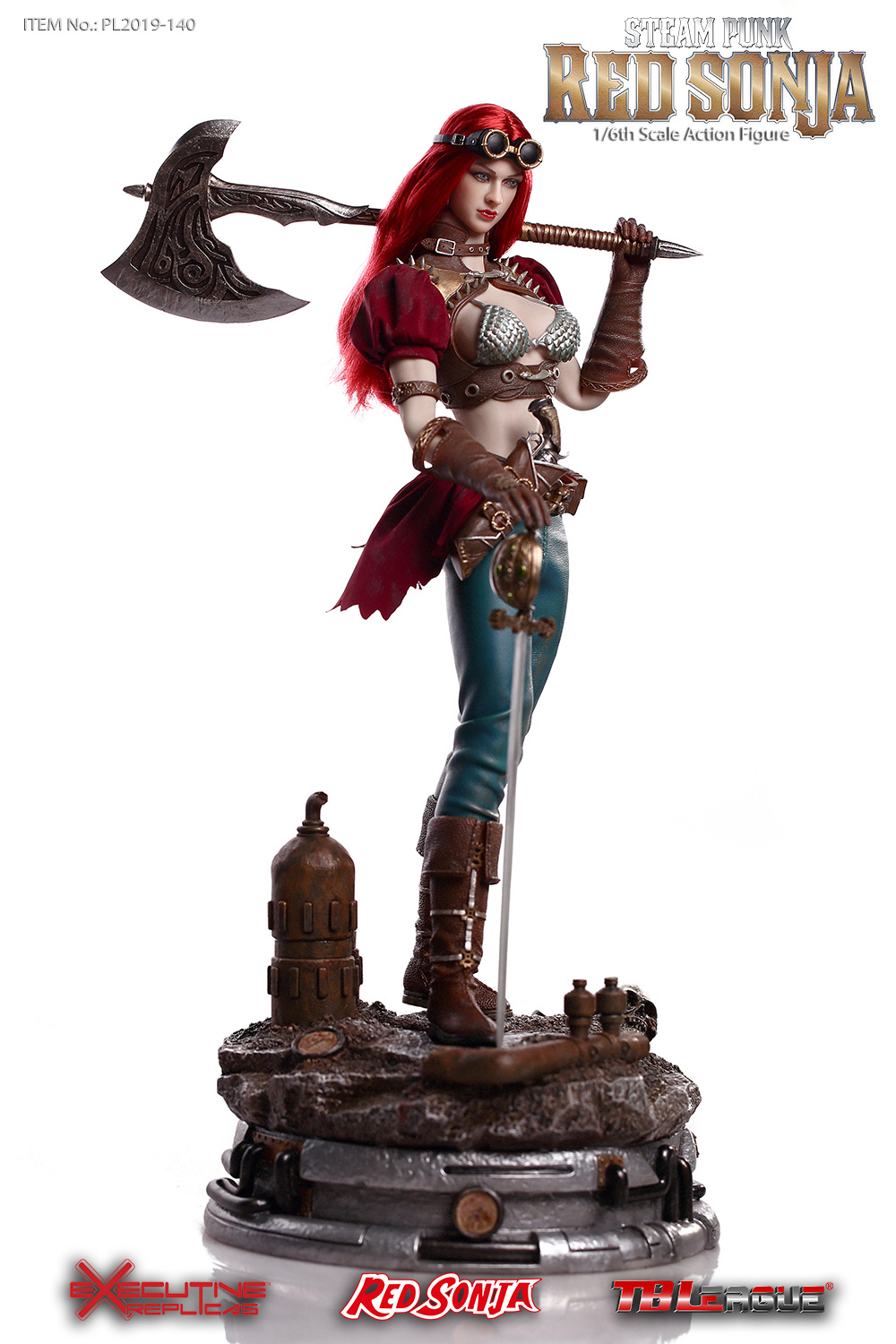 NEW PRODUCT: TBLeague: 1/6 Steam Punk - Red Sonja / Queen Excalibur [punk version] PL2019-140-A/B 20192810