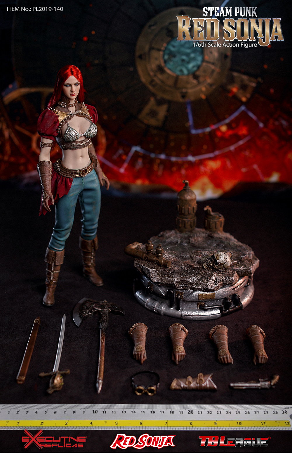 tbleague - NEW PRODUCT: TBLeague: 1/6 Steam Punk - Red Sonja / Queen Excalibur [punk version] PL2019-140-A/B 20193010