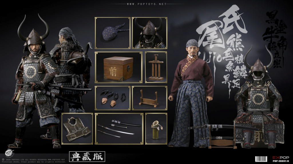 Poptoys - NEW PRODUCT: POPTOYS: 1/6 Warrior Samurai-Oshi [100% Die Casting Alloy Sheet All Steel Sheet Fish Scale Armor] & Commoner Edition [5 styles in total] Loyal Warriors 20410810