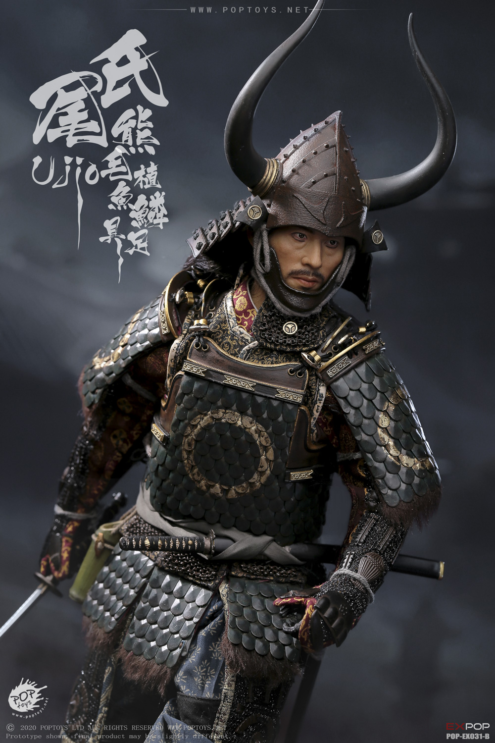 NEW PRODUCT: POPTOYS: 1/6 Warrior Samurai-Oshi [100% Die Casting Alloy Sheet All Steel Sheet Fish Scale Armor] & Commoner Edition [5 styles in total] Loyal Warriors 20492611