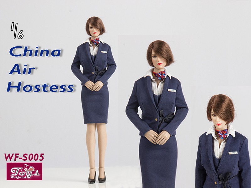 female - NEW PRODUCT: Wolford Toys: 1/6 Chinese flight attendant uniform suit WF-S005 & tight-fitting ruched evening dress WF-S006 21183412