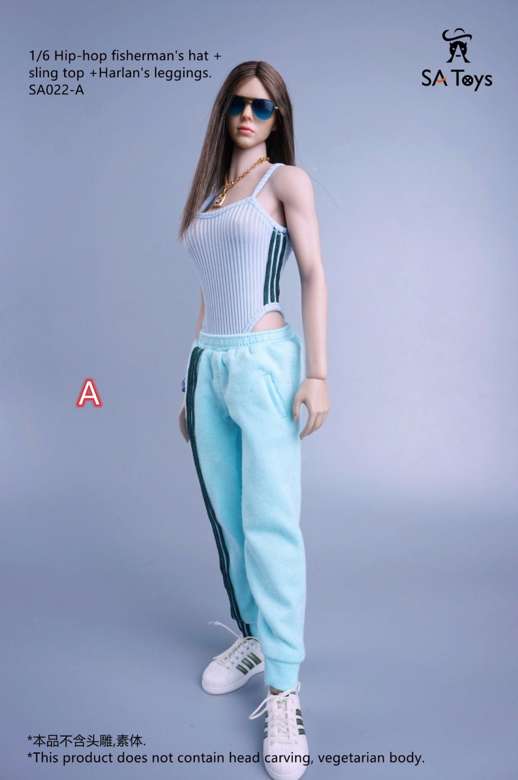 hiphop - NEW PRODUCT: SA Toys: 1/6 hip skirt / floral elastic skirt / fashionable sports style hooded sweater cover, hip-hop fisherman hat halter and footwear casual pants [variety optional] 21402710
