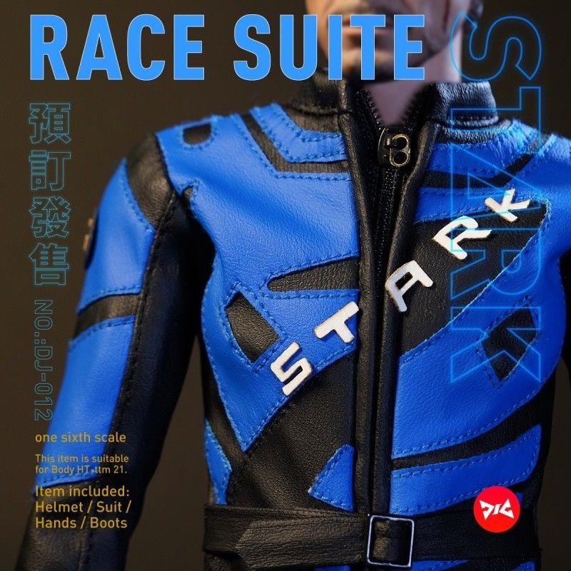 NEW PRODUCT: 1/6 Scale DJ_Custom DJ_012 Tony Race Suit Set (head,helmet,suit) 215