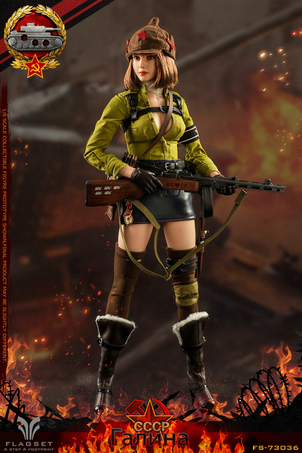 Galina - NEW PRODUCT: Flagset: 1/6 Red Warning-Soviet Tank Lieutenant Galina (#FS73036) 22062712