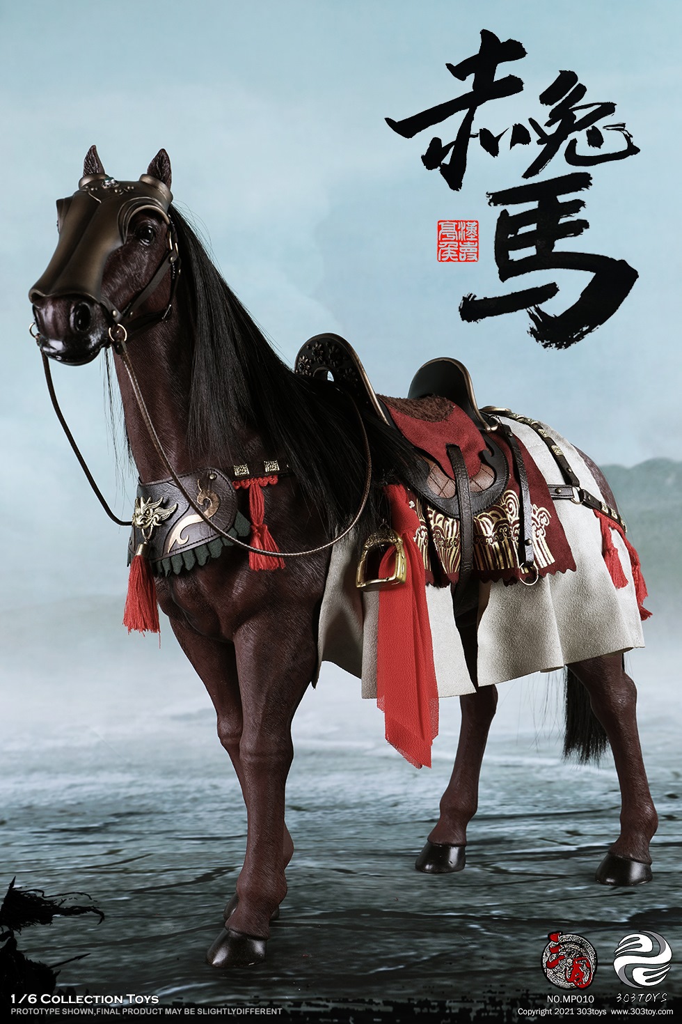 NEW PRODUCT: 303TOYS: 1/6 THREE KINGDOMS SERIES - MARQUIS GUAN YU YUNCHANG, GOD OF WAR (Pure Copper Yellow Wu Edition / Yellow Dragon Edition) RED RABBIT Horse 22194010
