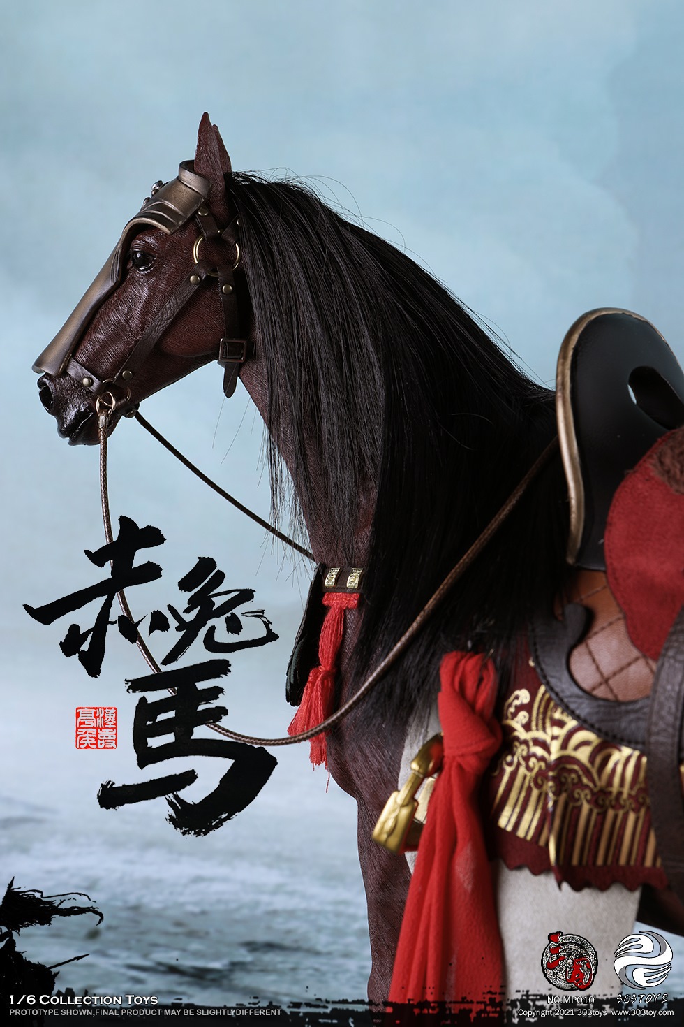 HanshouTinghou - NEW PRODUCT: 303TOYS: 1/6 THREE KINGDOMS SERIES - MARQUIS GUAN YU YUNCHANG, GOD OF WAR (Pure Copper Yellow Wu Edition / Yellow Dragon Edition) RED RABBIT Horse 22194310