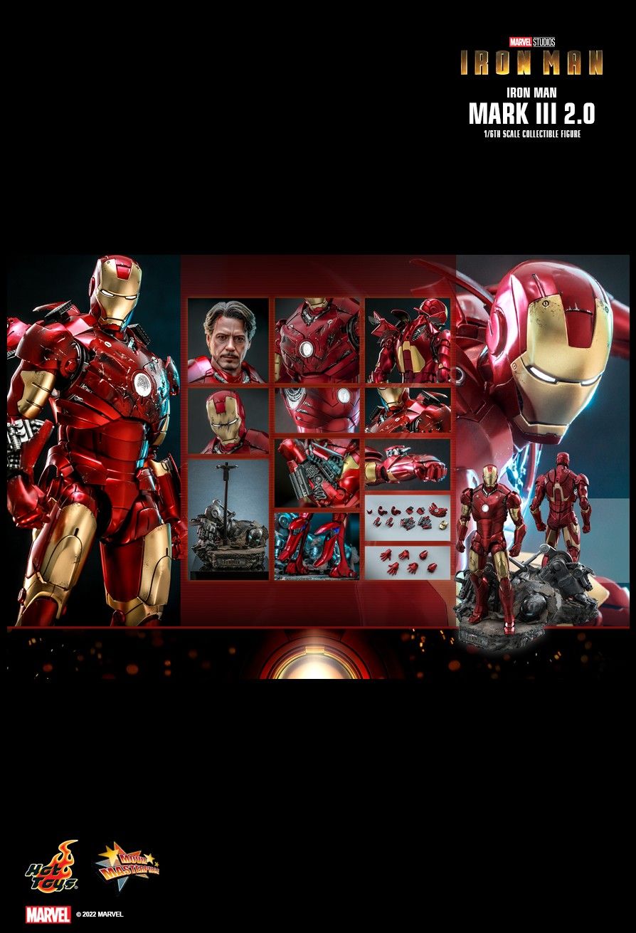 Ironman - NEW PRODUCT: HOT TOYS: IRON MAN: IRON MAN MARK III (2.0) 1/6TH SCALE COLLECTIBLE FIGURE DIECAST 22205