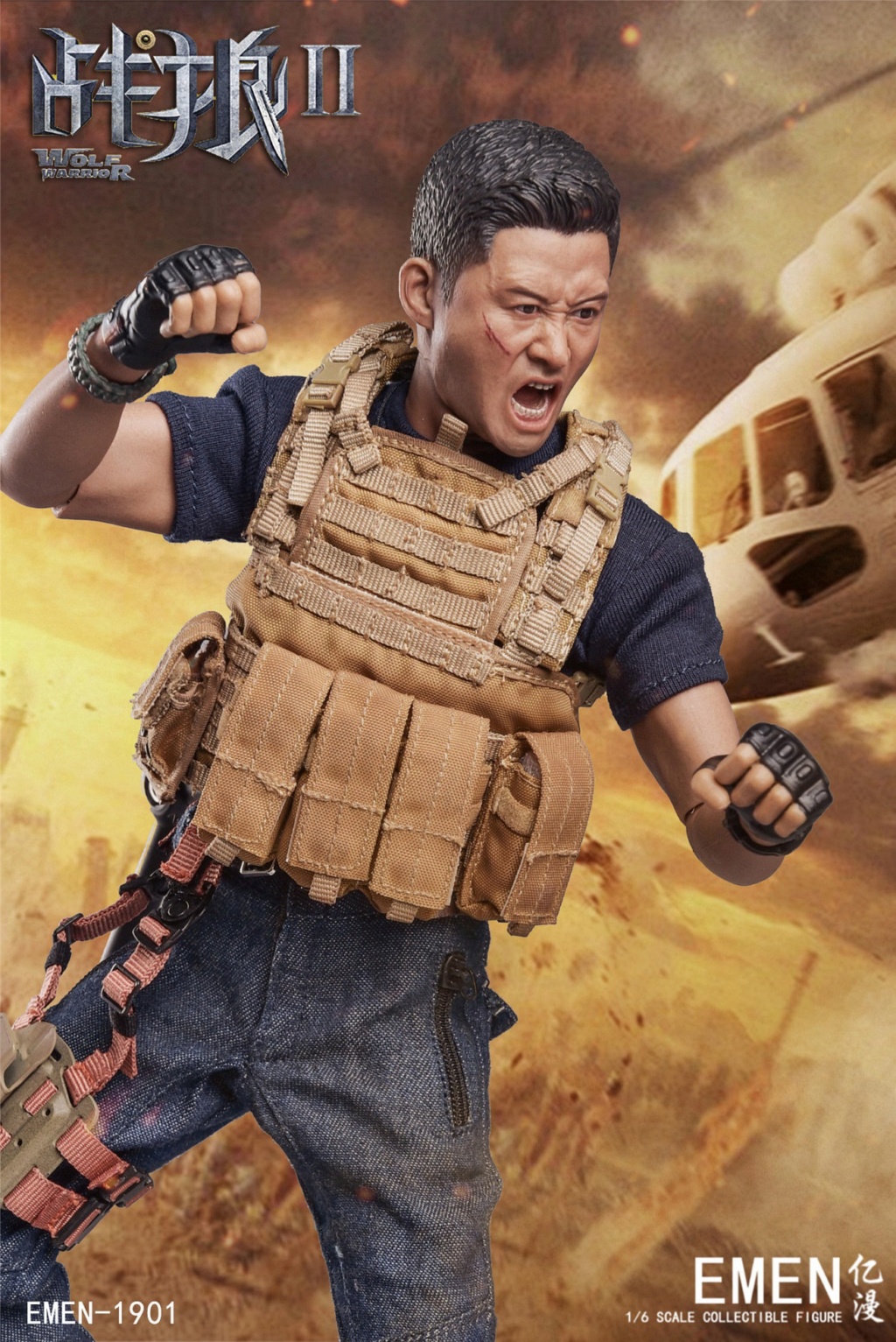 BillionManGenuine - NEW PRODUCT: Billion Man Genuine: 1/6 Wolf Warriors 2-Leng Feng (Wu Jing) Action Figure [Single Head Engraving Version] 22594410