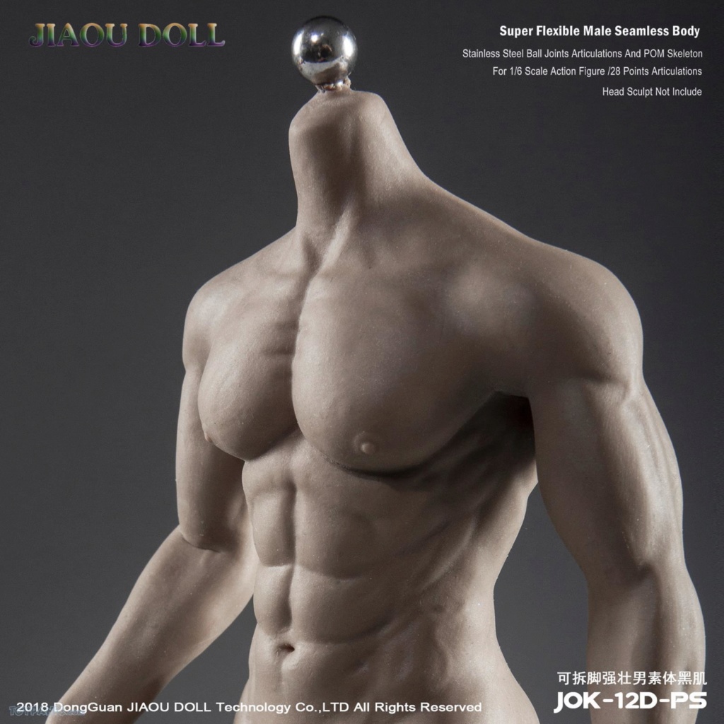 NEW PRODUCT: Jiaou Doll: 1/6 Strong Male Body Detachable Foot (3 skin tones) JOK-12D (NSFW!!!!!) 22720139