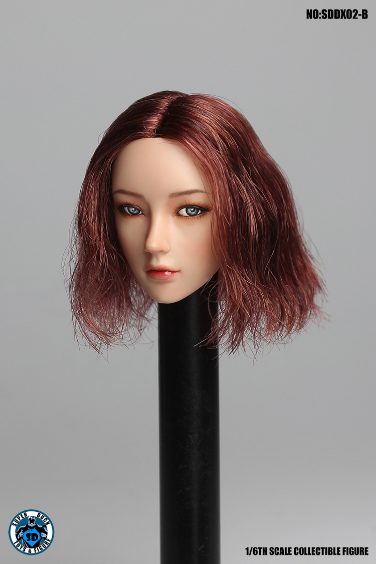 NEW PRODUCT: SUPER DUCK New product: 1/6 SDDX01 & SDDX02 movable eye female head carving - ABC three models (each) 2313