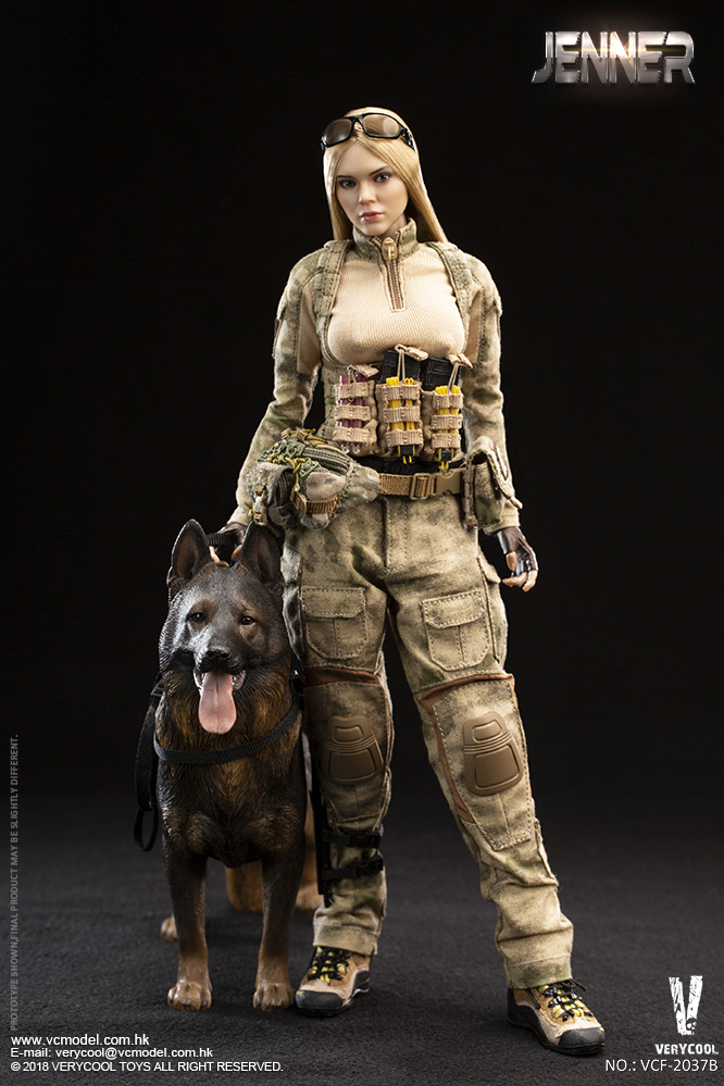 modernmilitary - NEW PRODUCT: VERYCOOL new product: 1/6 ruin camouflage double female soldier - Jenna JENNER movable doll - A section & B section + German shepherd 23232910