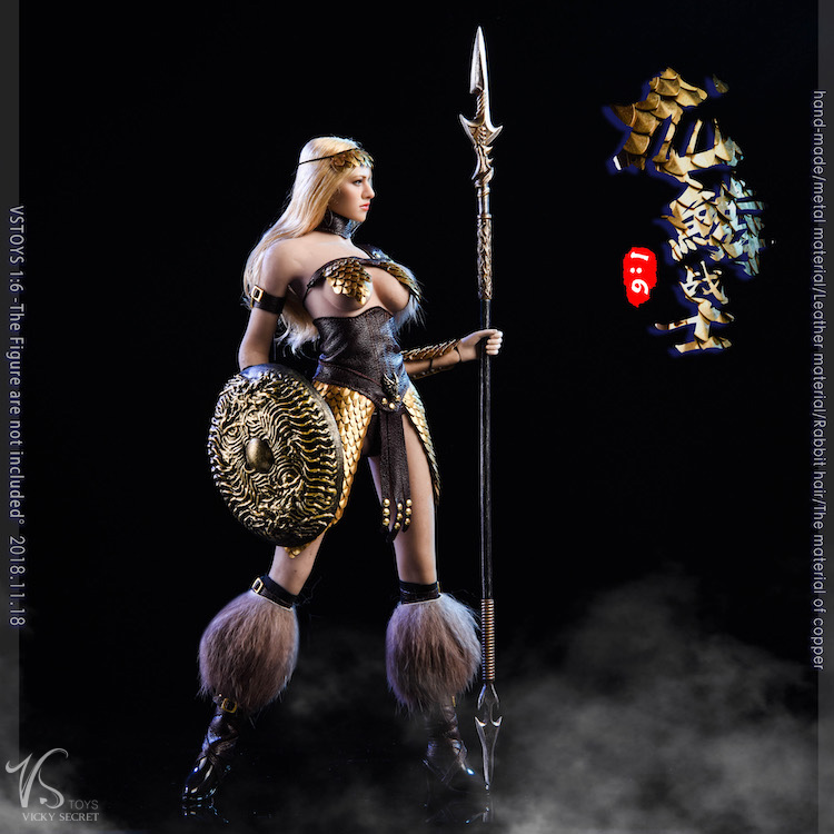 vstoys - NEW PRODUCT: VSTOYS New 1/6 Dragonscale Female Warrior Elevator Kit - Handmade Armor, Pure Copper Armor Leather Rabbit Hair~ 23301511