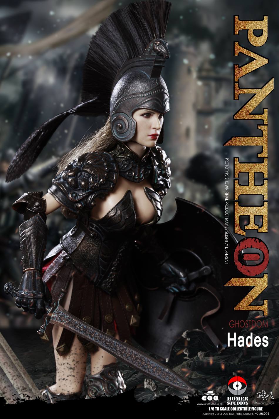 female - NEW PRODUCT: COO MODEL X HOMER 1/6th scale PANTHEON - Hades Goddess of the Underworld 12" Figure 270