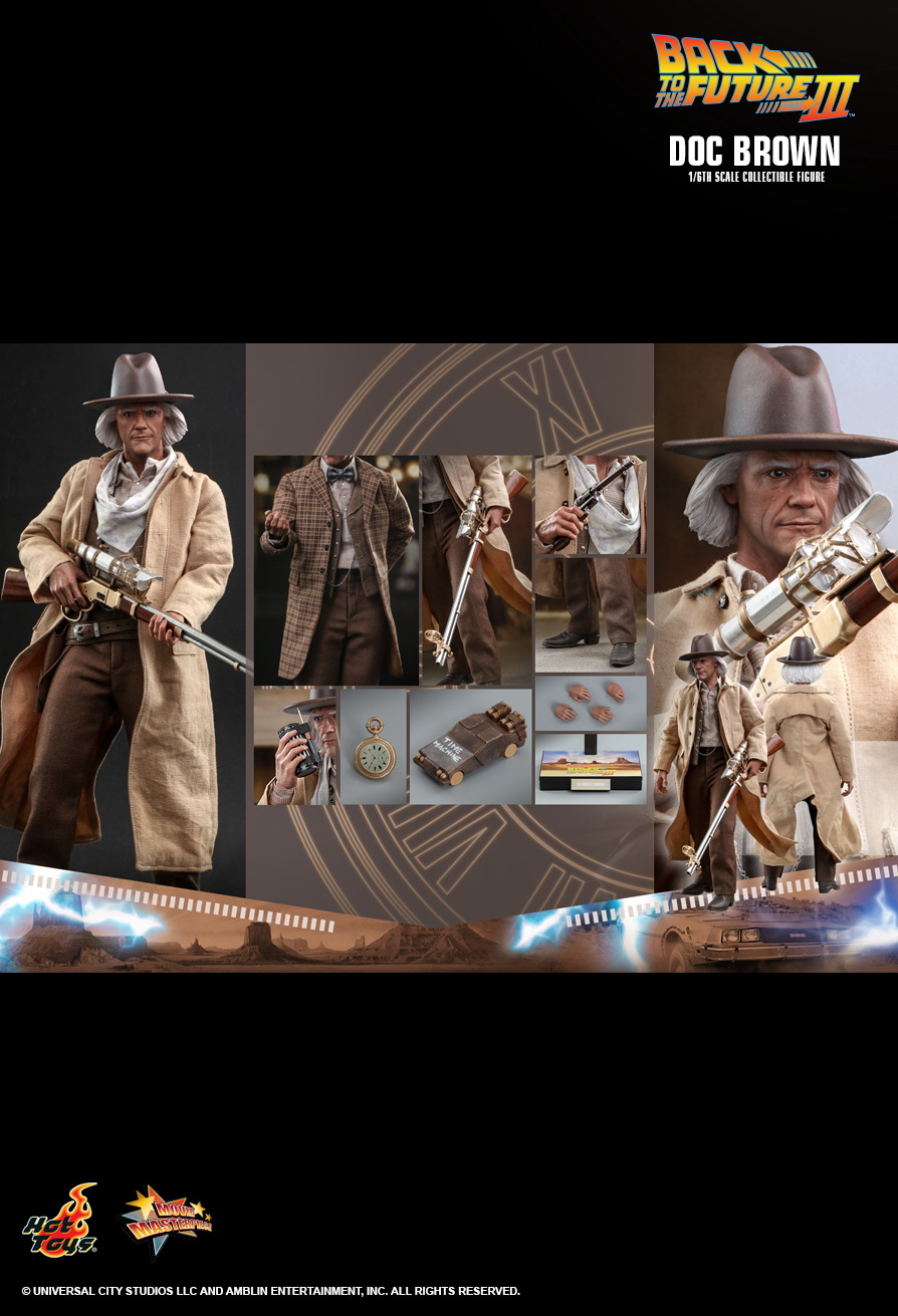 NEW PRODUCT: HOT TOYS: BACK TO THE FUTURE PART III DOC BROWN 1/6TH SCALE COLLECTIBLE FIGURE 27103