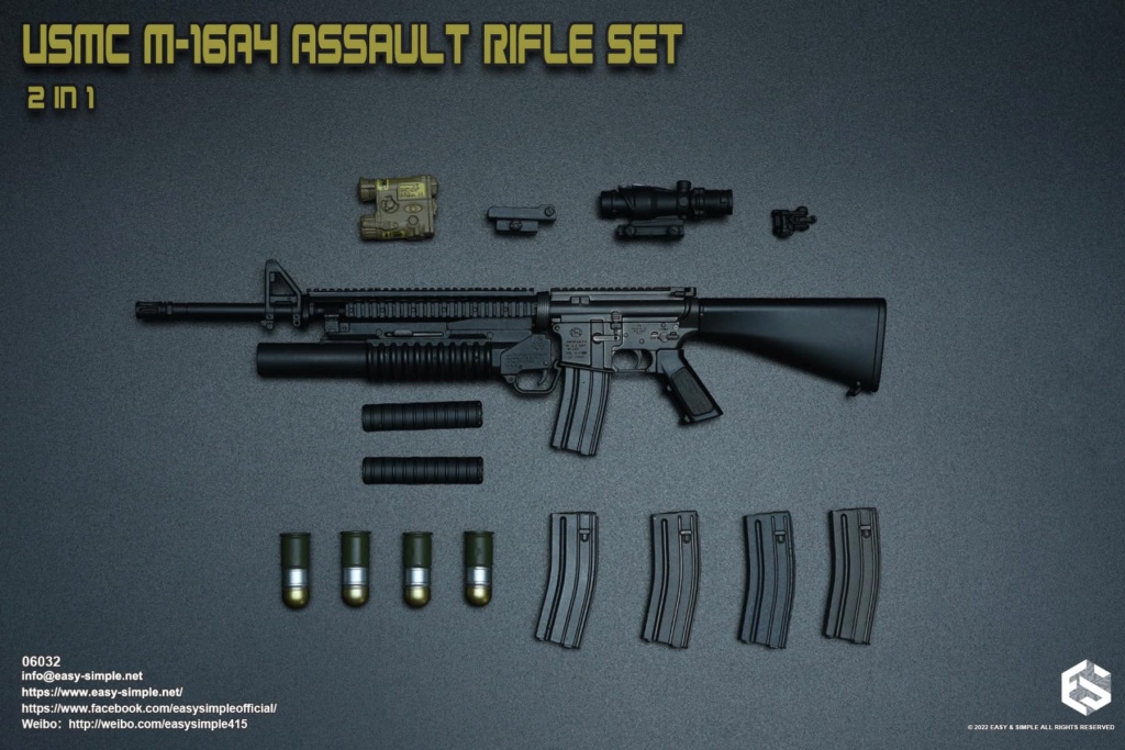 M164A4 - NEW PRODUCT: Easy&Simple: 06032 USMC M16A4 Assault Rifle Set 2 in 1 27781710