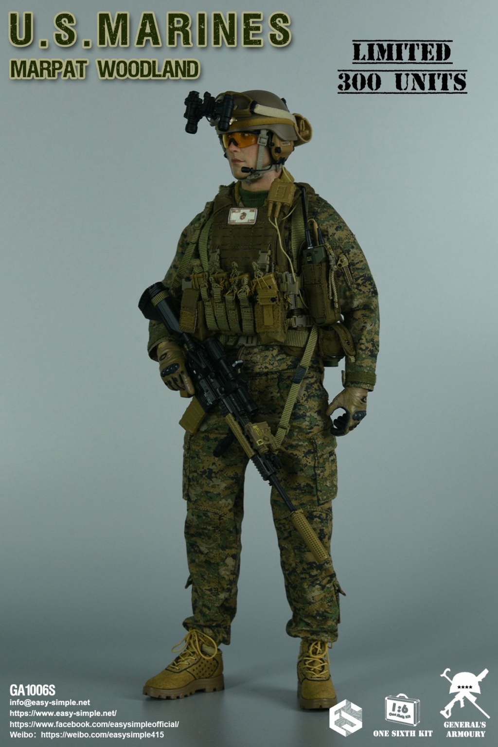 General - NEW PRODUCT: General‘s Armoury: GA1006S 1/6 Scale U.S. MARINES MARPAT WOODLAND (Limited 300 Units) 28694310