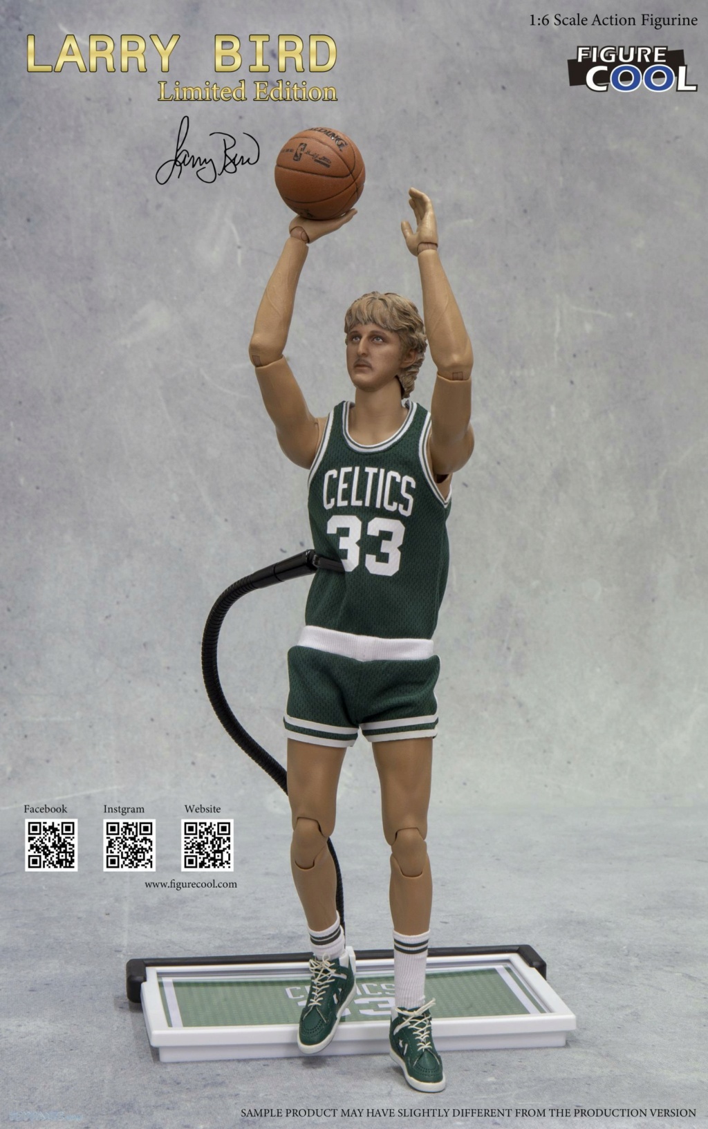 BasketBall - NEW PRODUCT: FigureCool:  1/6 Larry Bird Action Figure 28720210