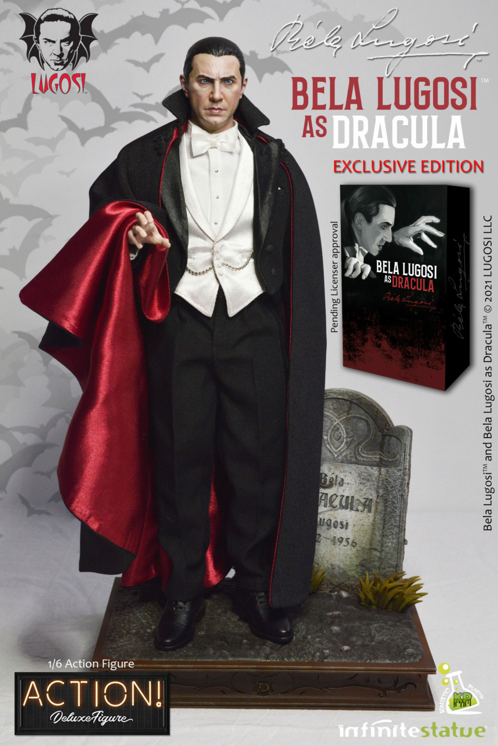 BelaLugosi - NEW PRODUCT: Kaustic Plastik & Infinite Statue: Bela Lugosi as Dracula (standard, deluxe & exclusive) action figure 2894