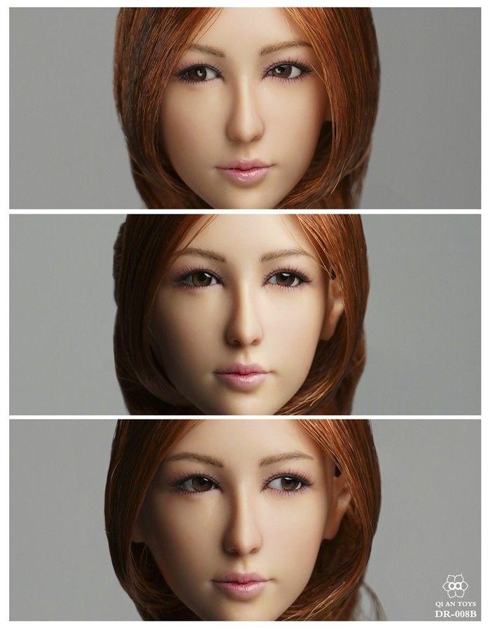 QIAn - NEW PRODUCT: 1/6 QI AN TOYS DR-007  & DR-008 Female Head Sculpture (3 styles each) 2a12