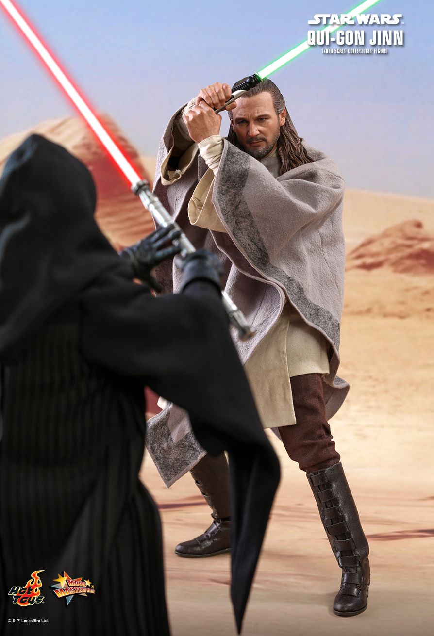 Sci-Fi - NEW PRODUCT: HOT TOYS: STAR WARS: EPISODE I - THE PHANTOM MENACE QUI-GON JINN 1/6TH SCALE COLLECTIBLE FIGURE 3189