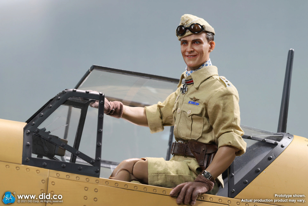 NEW PRODUCT: D80154 WWII German Luftwaffe Flying Ace “Star Of Africa” – Hans-Joachim Marseille & E60060  Diorama Of “Star Of Africa” 3588
