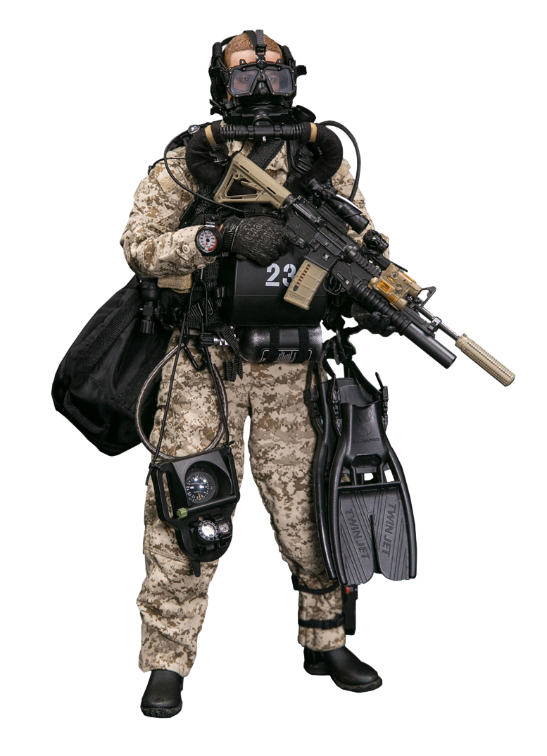 NEW PRODUCT: DAM Toys: Marine Force Recon Combat Diver (Desert MARPAT) (GIDAM-78056) & (Woodland MARPAT) (GIDAM-78055) 3810