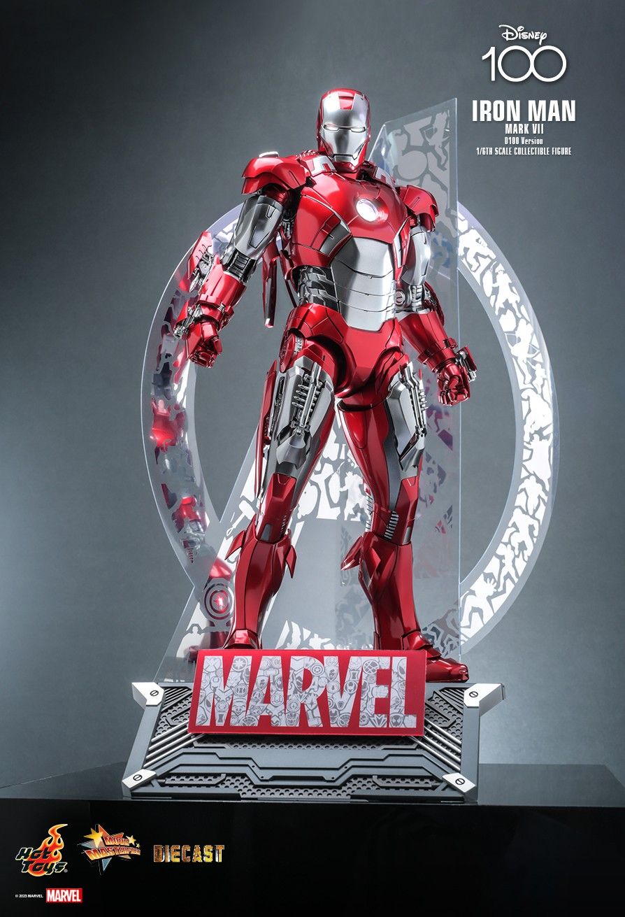 marvel - NEW PRODUCT: HOT TOYS: DISNEY 100: IRON MAN MARK VII (D100 VERSION) 1/6TH SCALE COLLECTIBLE FIGURE 3879