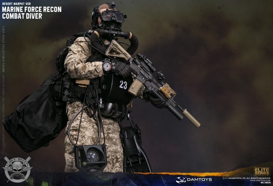 ModernMilitary - NEW PRODUCT: DAM Toys: Marine Force Recon Combat Diver (Desert MARPAT) (GIDAM-78056) & (Woodland MARPAT) (GIDAM-78055) 3a11