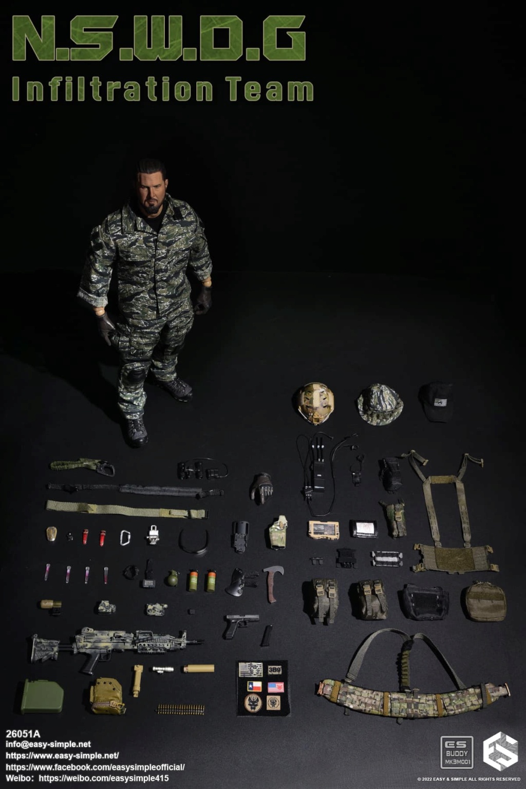 InfilitrationTeam - NEW PRODUCT: EASY AND SIMPLE 1/6 SCALE FIGURE: N.S.W.D.G INFILTRATION TEAM - (2 Versions) 44115