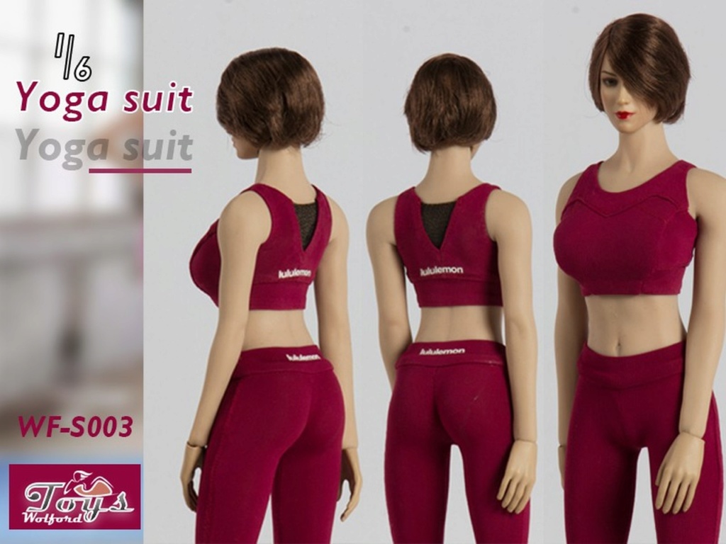 NEW PRODUCT: Wolford Toys: [WF-S003] 1/6 Contrast Yoga Suit & [WF-S004] Two piece Yoga Suit with Round Neck for Female 5322