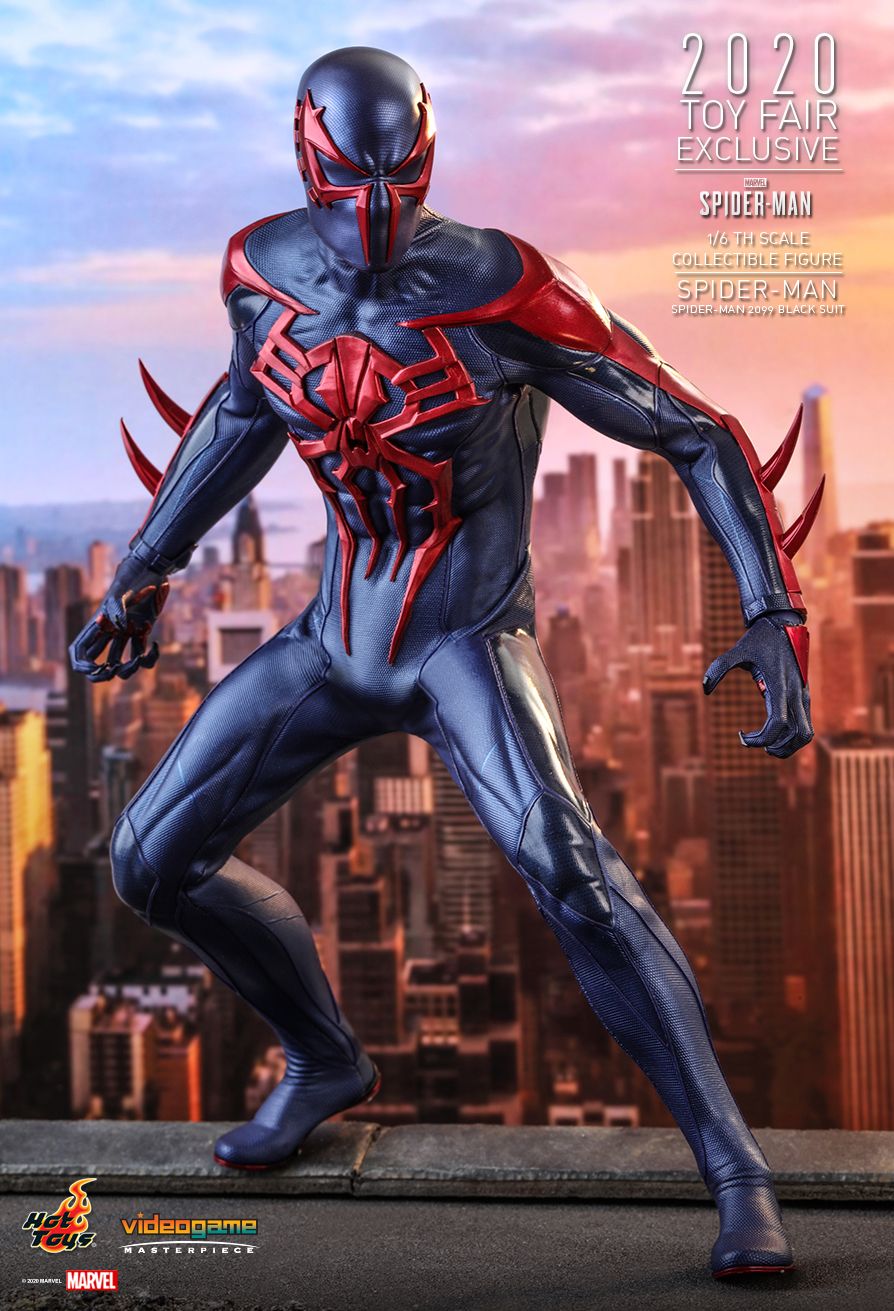 Male - NEW PRODUCT: HOT TOYS: MARVEL'S SPIDER-MAN SPIDER-MAN (SPIDER-MAN 2099 BLACK SUIT) 1/6TH SCALE COLLECTIBLE FIGURE (EXCLUSIVE VERSION) 5355