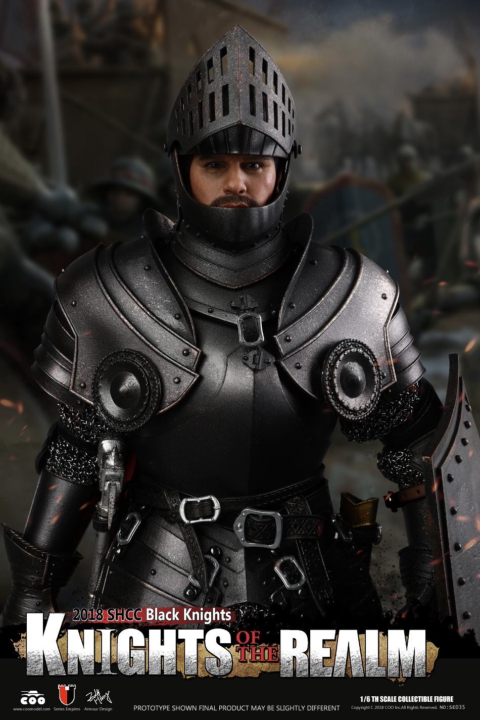 Fantasy - NEW PRODUCT: COO Models 1/6th scale Knights of the Realm: Black Knight 12-inch Collectible Figure 6128