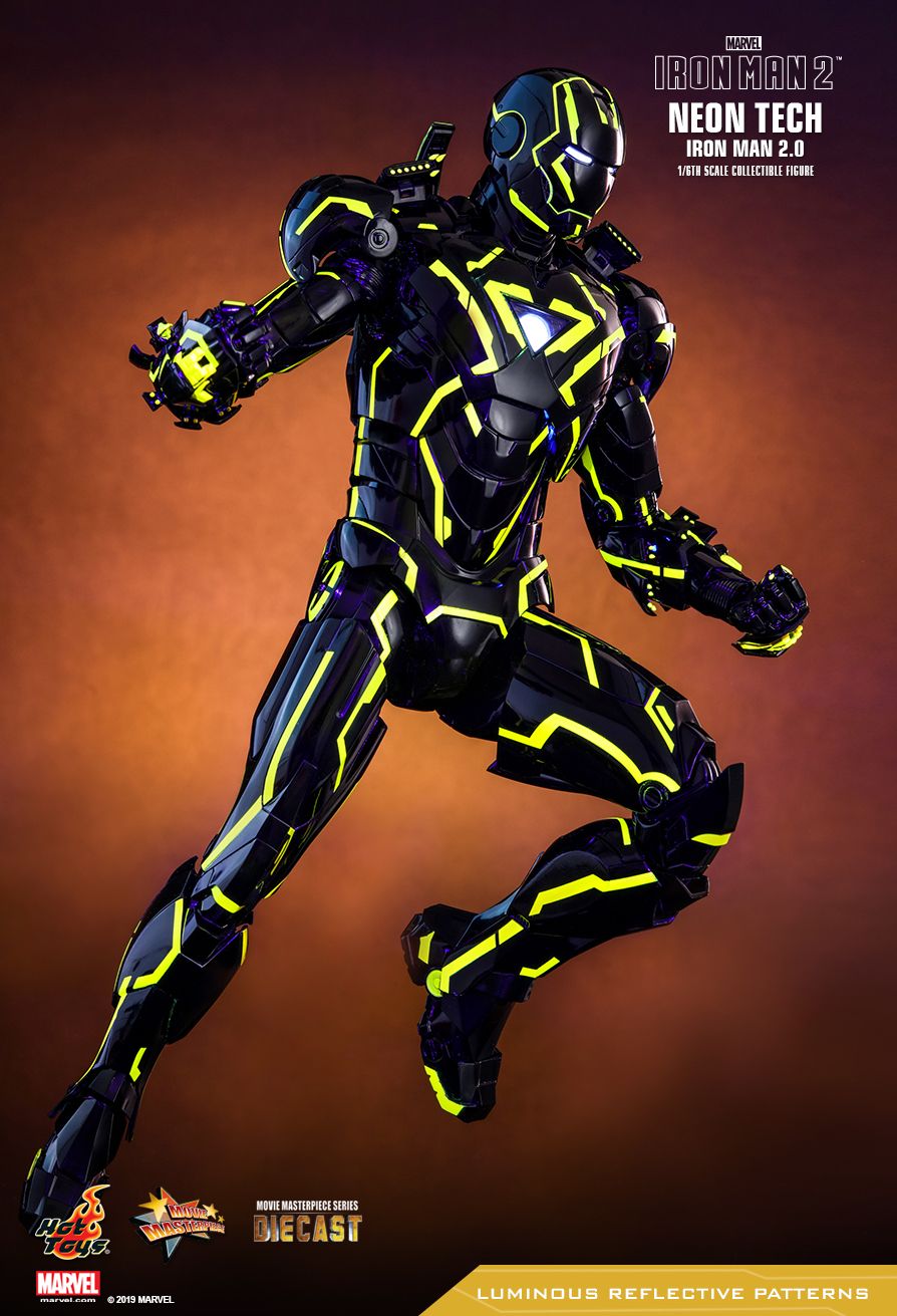 HotToys - NEW PRODUCT: HOT TOYS: IRON MAN 2 NEON TECH IRON MAN 2.0 1/6TH SCALE COLLECTIBLE FIGURE DIECAST 6172