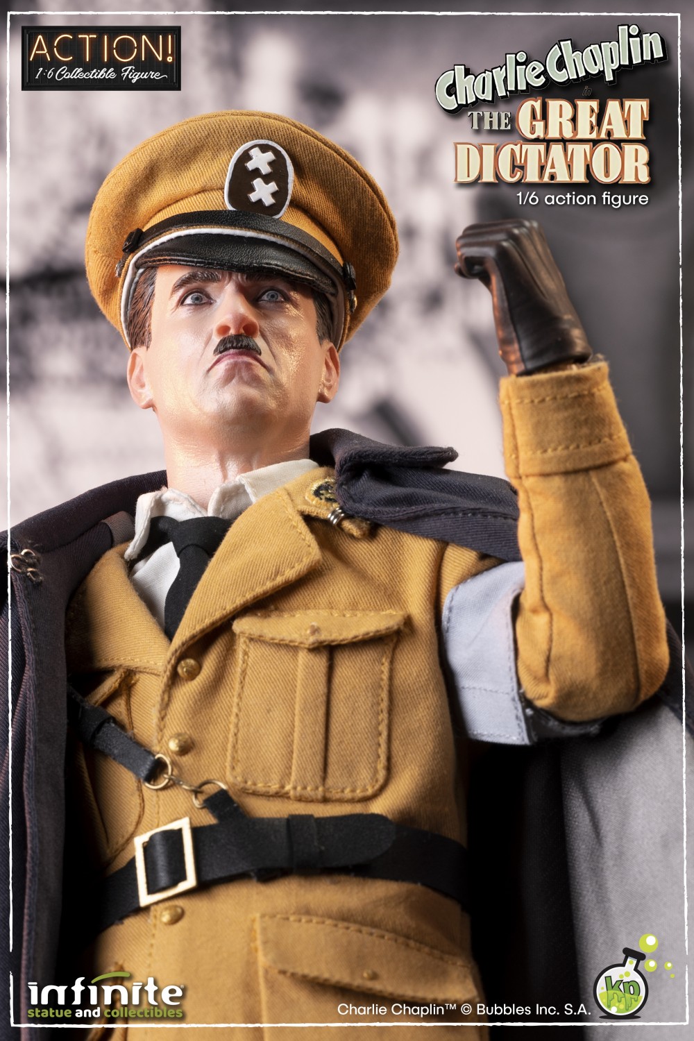 NEW PRODUCT: Infinite Statue & Kaustic Plastik: CHARLIE CHAPLIN “THE GREAT DICTATOR”  1/6 ACTION FIGURE 6547