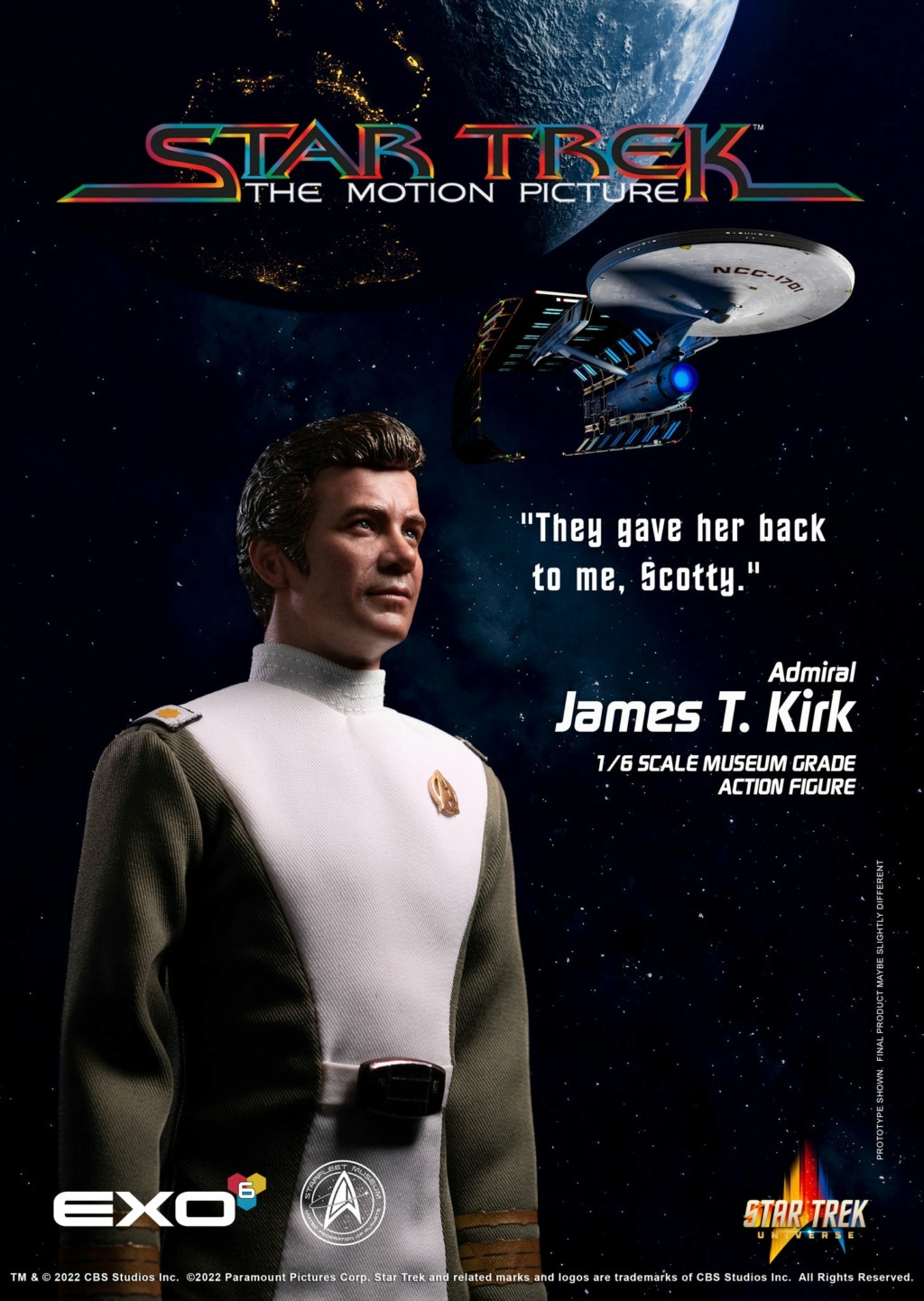 movie - NEW PRODUCT: EXO-6: STAR TREK: THE MOTION PICTURE: ADMIRAL JAMES T. KIRK 1/6 scale figure (LIMITED & IMMEDIATE AVAILABILITY RELEASE) 6637
