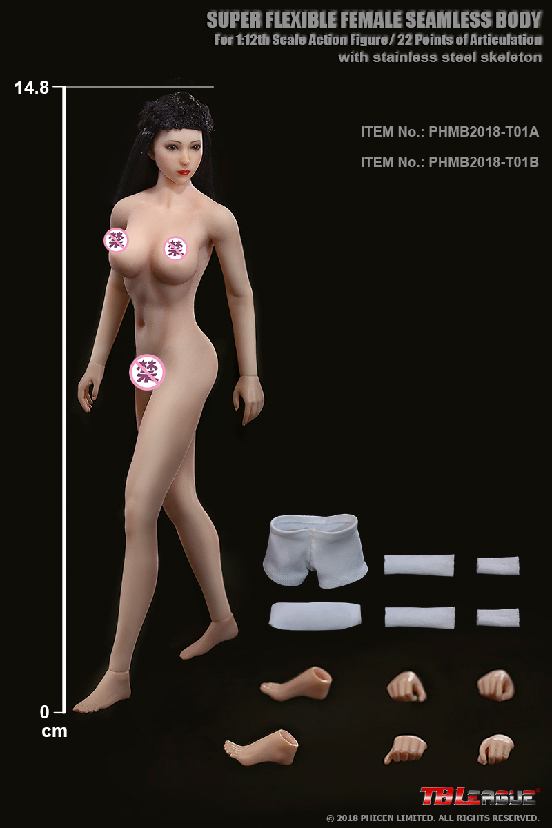 tbleague - NEW PRODUCT: TBLeague new product: 1 / 12 ratio steel bone plastic female body - T01A (white skin) & T01B (wheat skin) 7102