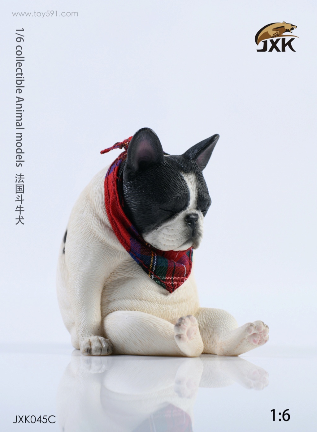 DecadentDog - NEW PRODUCT: JXK 1/6 Decadent Dog JXK045 French Bulldog + Scarf 727aa310