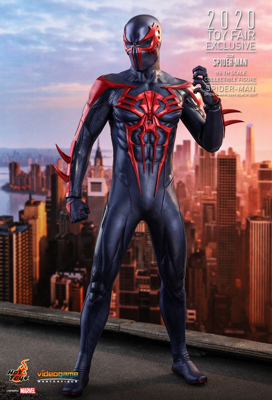 Male - NEW PRODUCT: HOT TOYS: MARVEL'S SPIDER-MAN SPIDER-MAN (SPIDER-MAN 2099 BLACK SUIT) 1/6TH SCALE COLLECTIBLE FIGURE (EXCLUSIVE VERSION) 7330