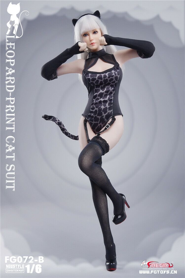 Clothes - NEW PRODUCT: 1/6 Scale Fire Girl FG072 Leopard Pattern Conjoined Suit 8153