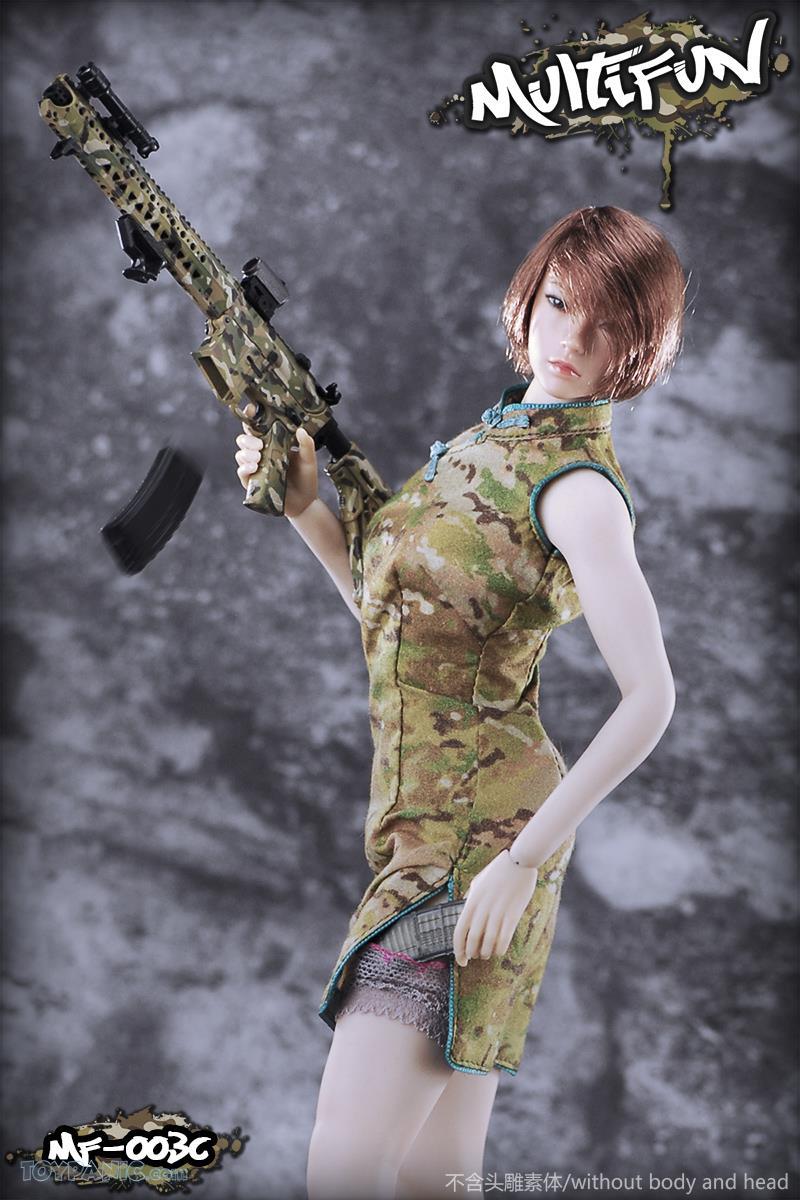 NEW PRODUCT: MULTIFUN: 1/6 Camouflage Cheongsam 4 Styles (MF-003A, B, C, D) 81620126