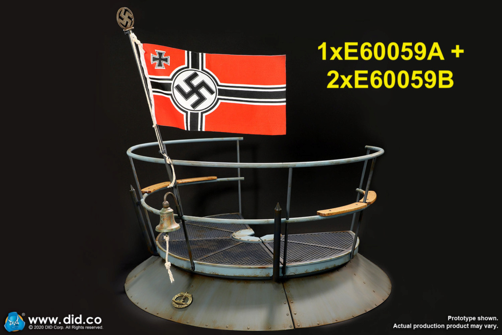 NEW PRODUCT: DiD: 1/6 scale E60059A WWII German U-Boat Conning Tower Gun Deck Diorama (standard & deluxe versions) 8360